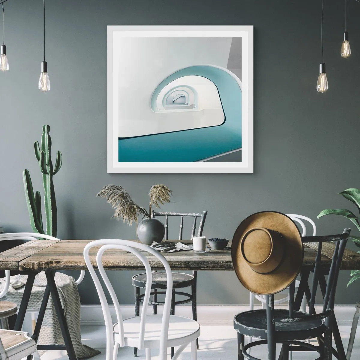 Poszter fekete keretben - A kék aljára - 60x60 cm