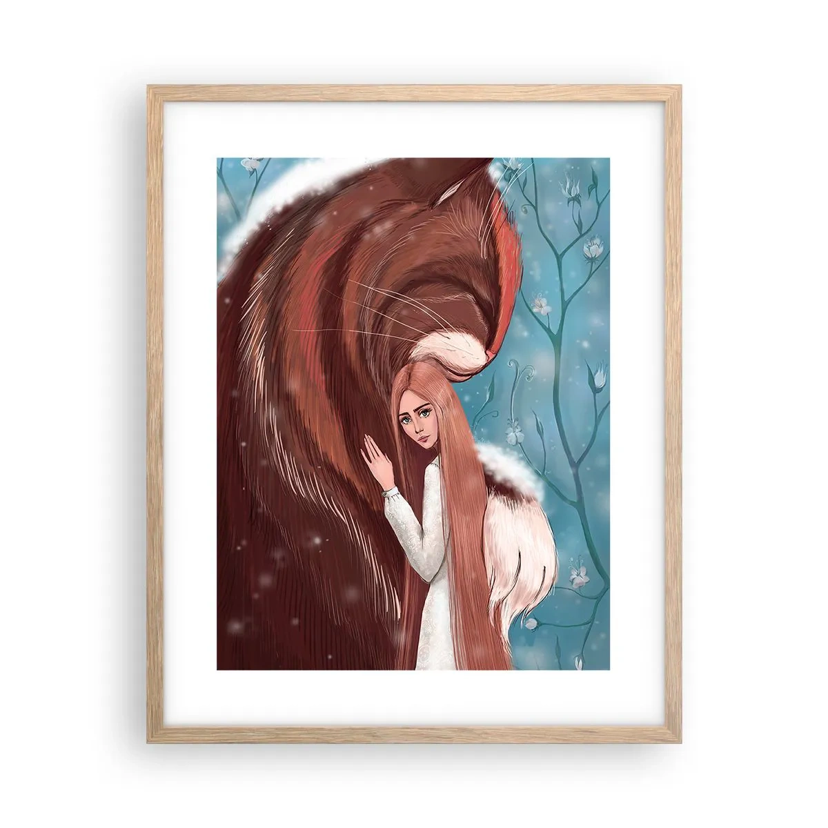 Poszter világos tölgy keretben - Üdvözöljük a mesében - 40x50 cm