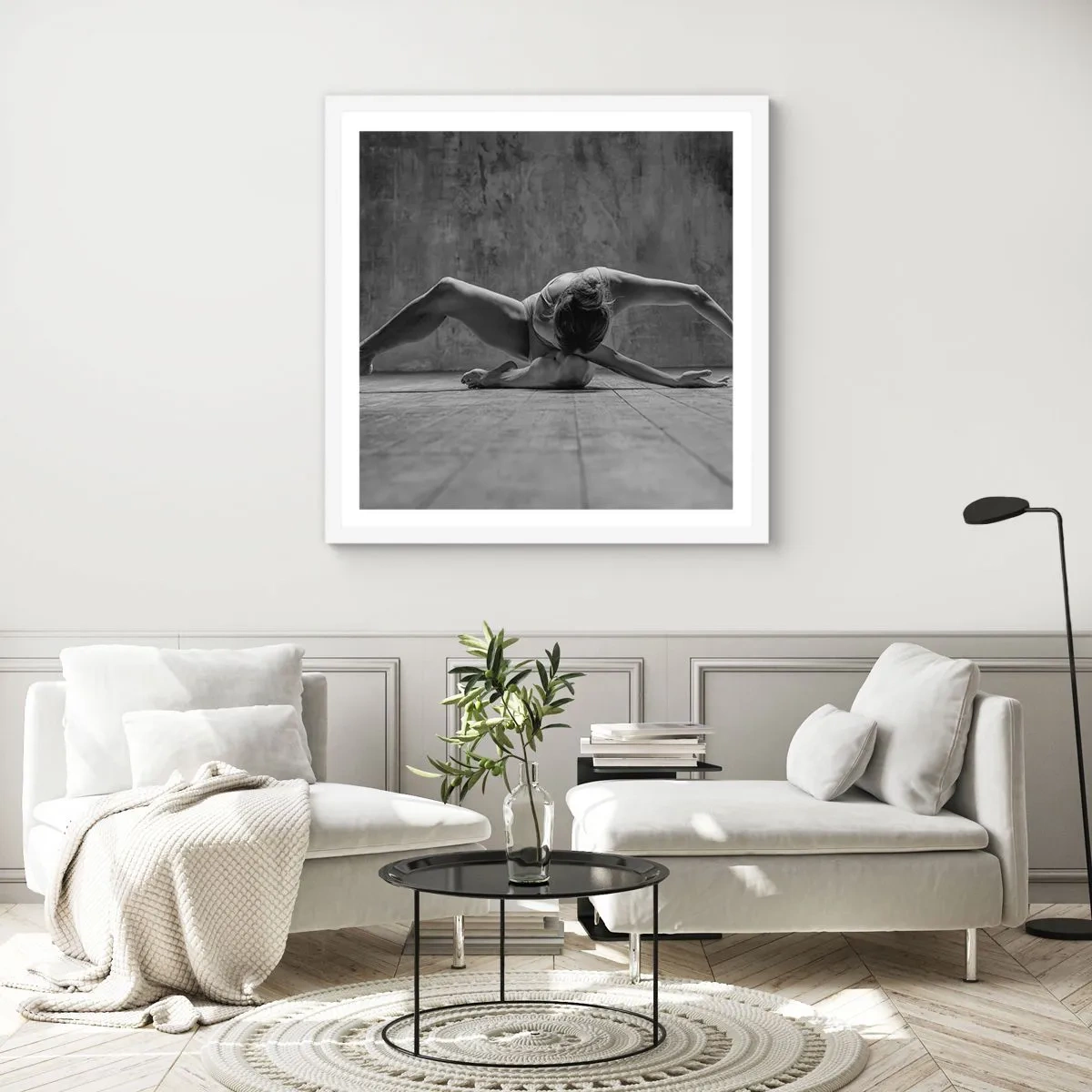 Poszter fekete keretben - Előkerített szimmetria - 50x50 cm