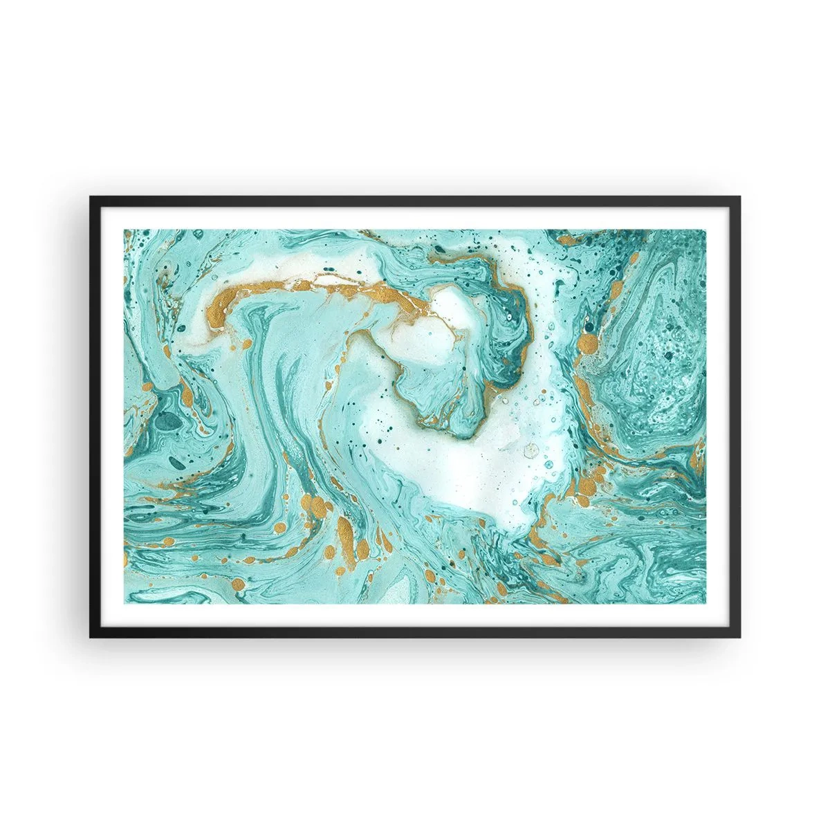 Poszter fehér keretben - Az Edo-korszak nagy hulláma alatt - 91x61 cm