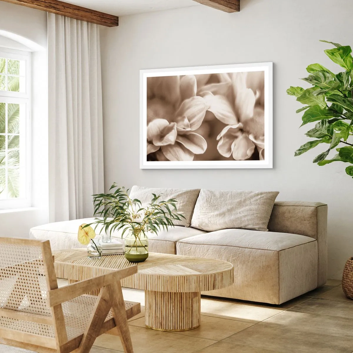 Poszter fekete keretben - Gyengéd, mint egy mosoly - 50x40 cm