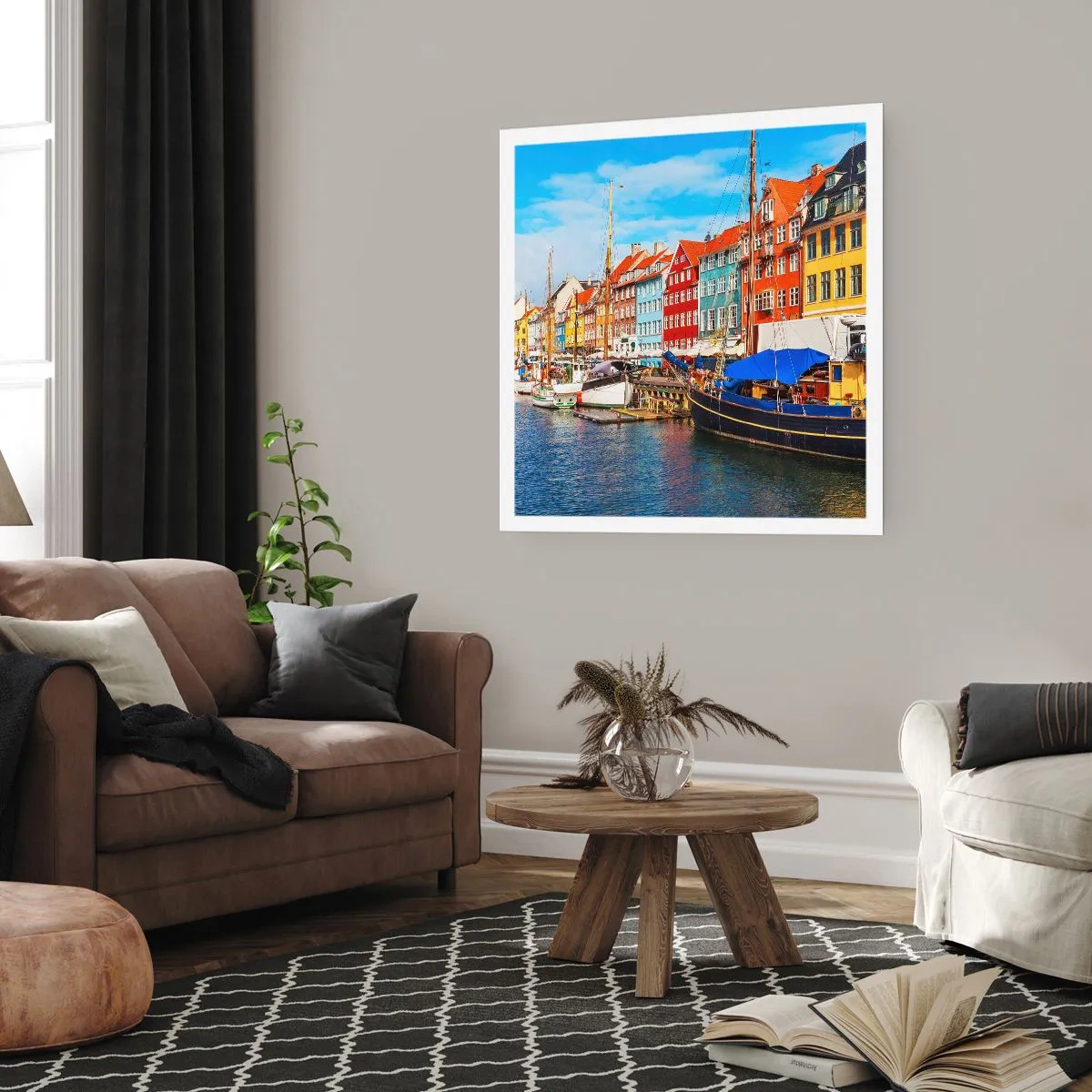 Poszter - Örömteli rakpart - 60x60 cm