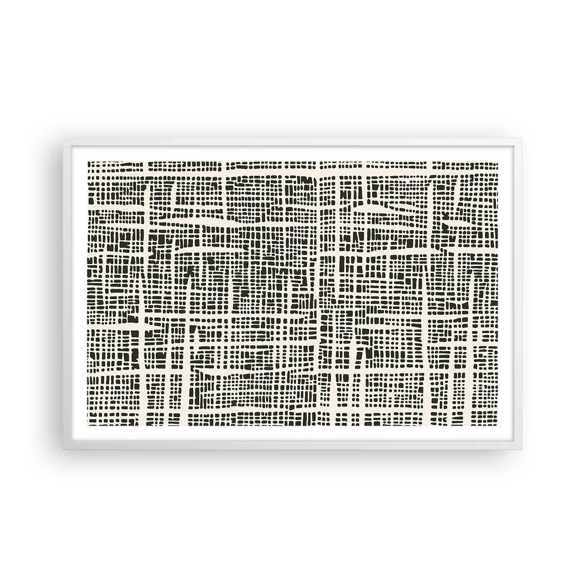 Poszter fekete keretben - Szőtt kompozíció - 91x61 cm