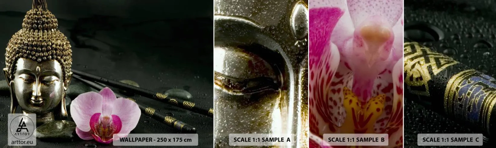 Fotótapéta Minta Standard Eco - A bölcsesség és a szépség harmóniája - Buddha, Vallás, Hit - 100x30 cm