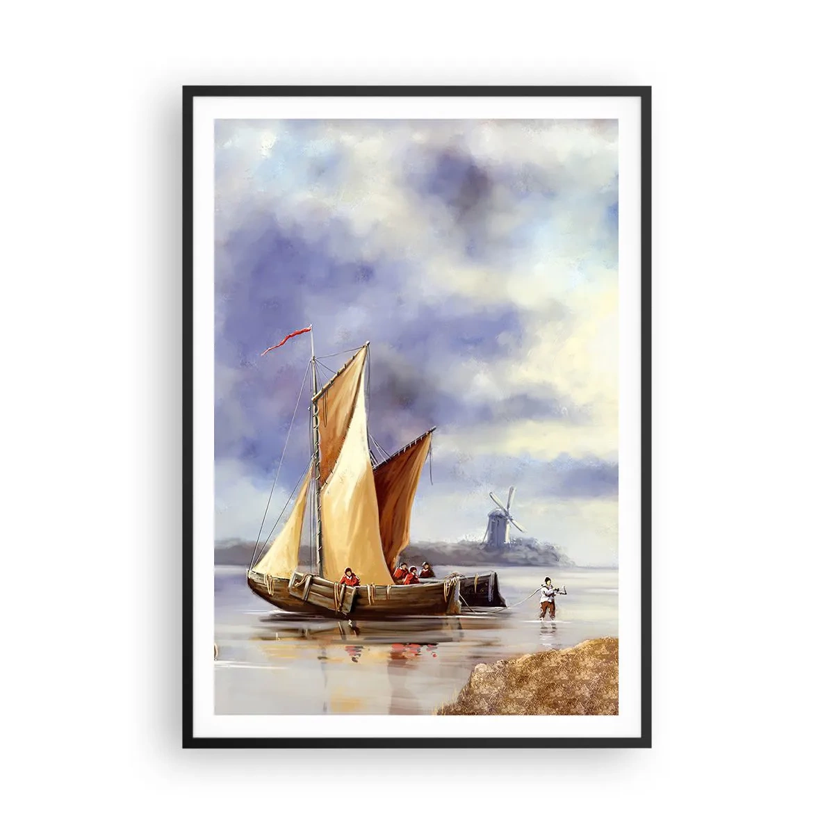 Poszter fehér keretben - A tengerészek visszatérése - 70x100 cm