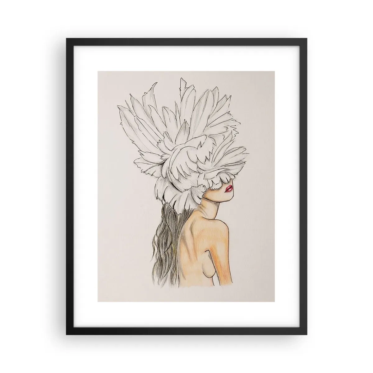 Poszter fehér keretben - Koronás szépség - 40x50 cm