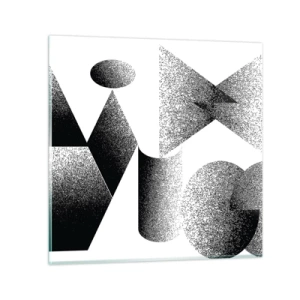 Üveg kép - Szögek és oválisok - 30x30 cm