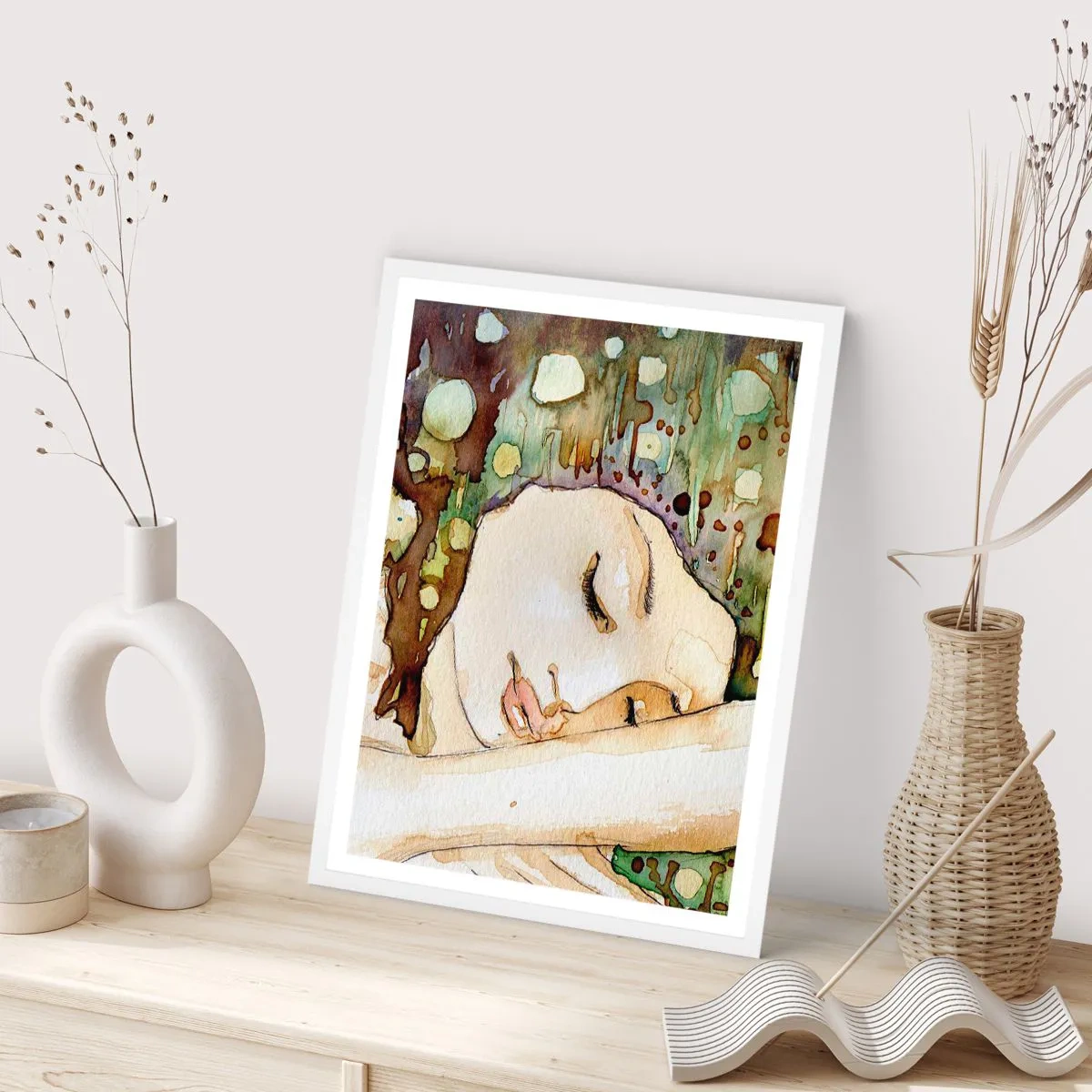 Poszter fekete keretben - Smaragd-ibolya álom - 61x91 cm