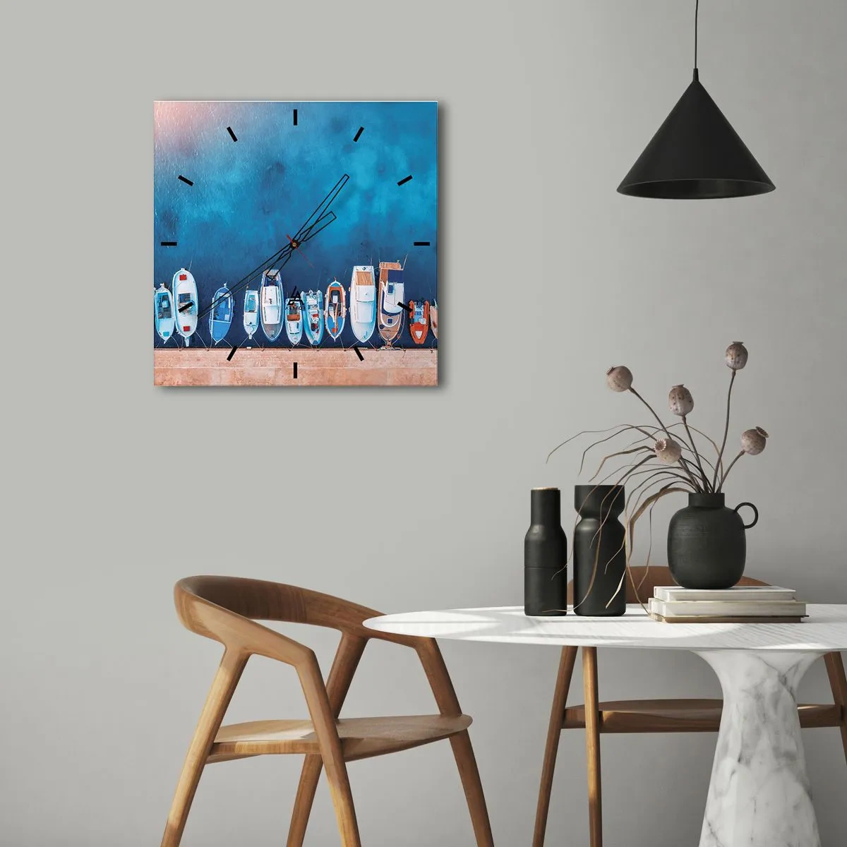 Falióra, Óra - Egy sorban - 40x40 cm