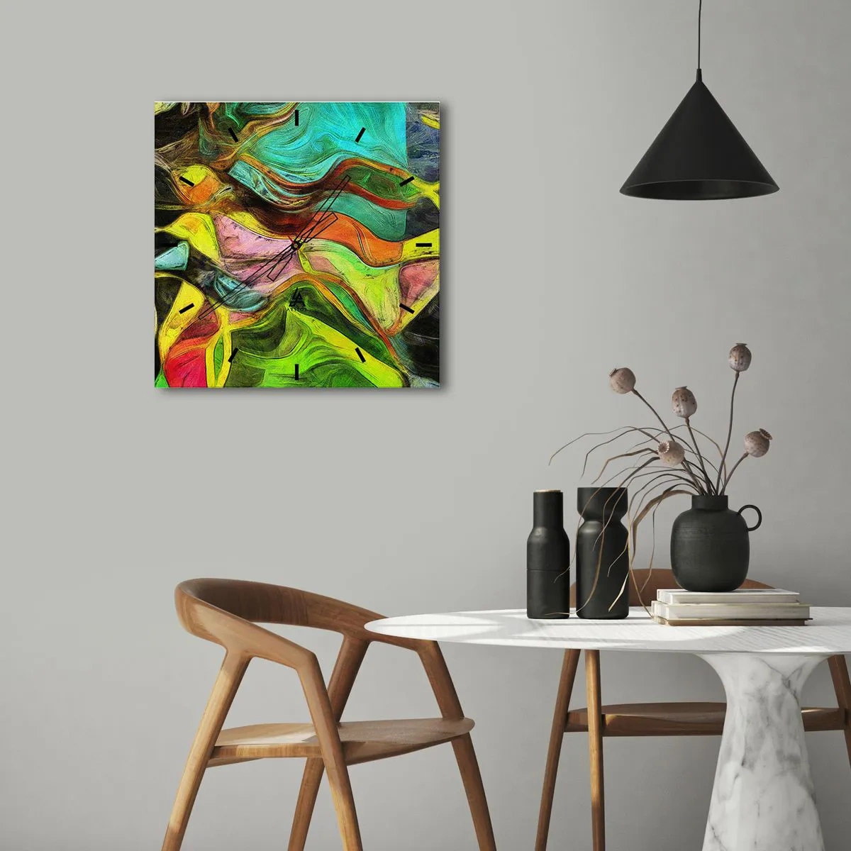 Falióra, Óra - A mozgás az élet - 30x30 cm