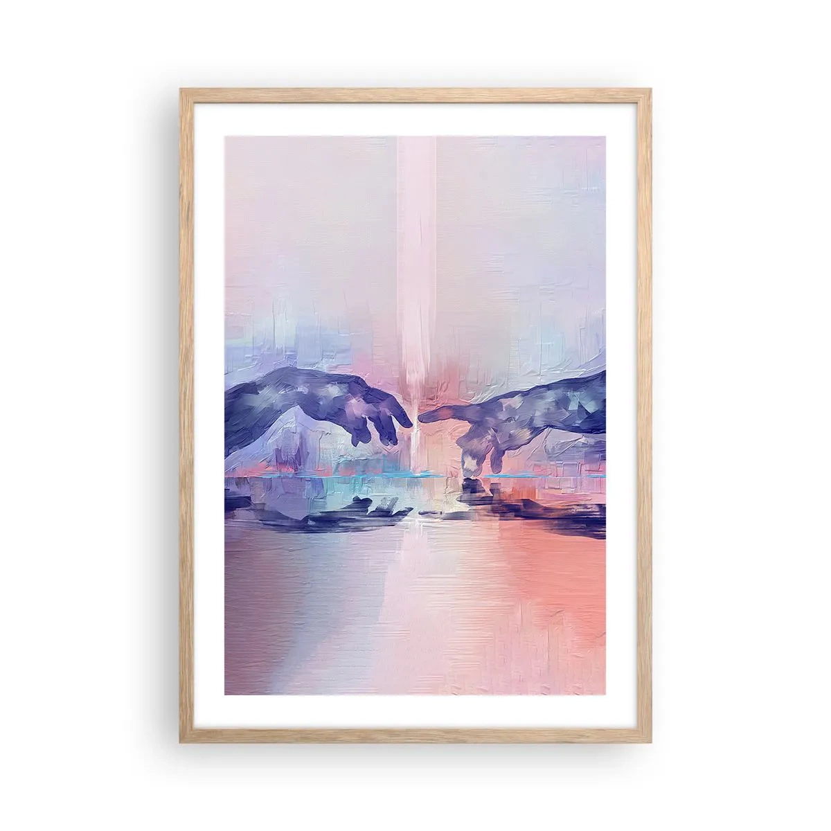 Poszter világos tölgy keretben - Az élet isteni szikrája - 50x70 cm