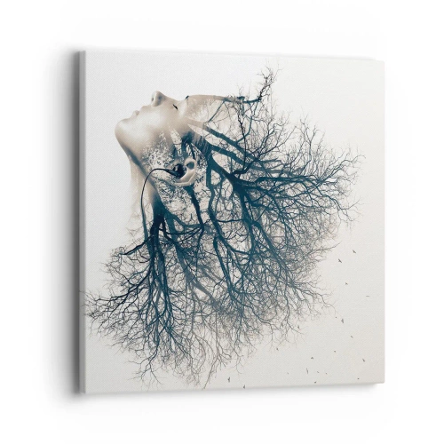 Vászonkép - Hallgatva a fa suttogását - 40x40 cm