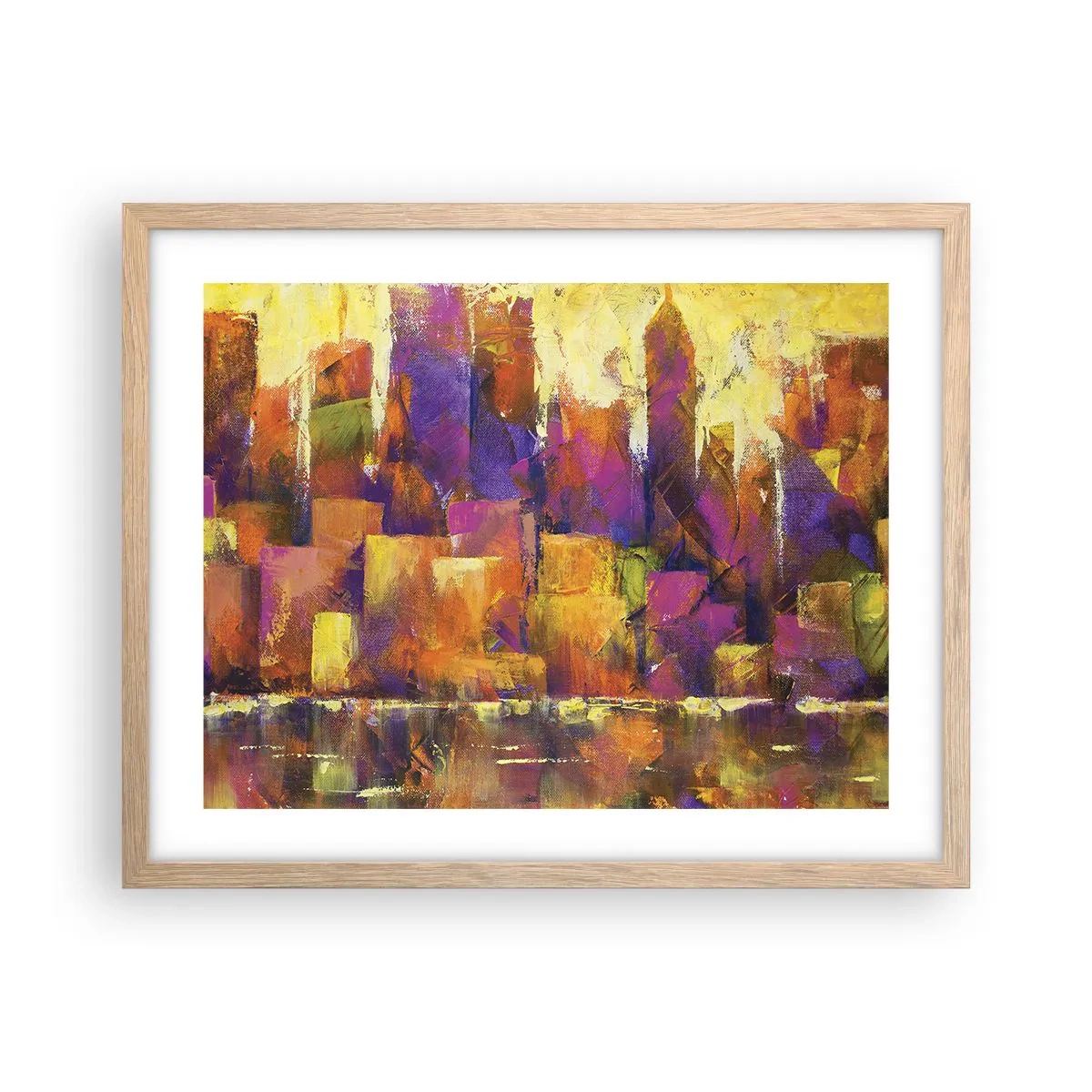 Poszter világos tölgy keretben - Metropolitán kompozíció - 50x40 cm