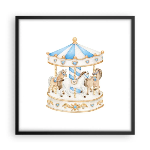 Poszter fehér keretben - Édes gyermekkor - 50x50 cm