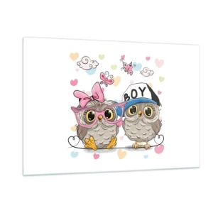 Üveg kép - Szeressük egymást! - 120x80 cm