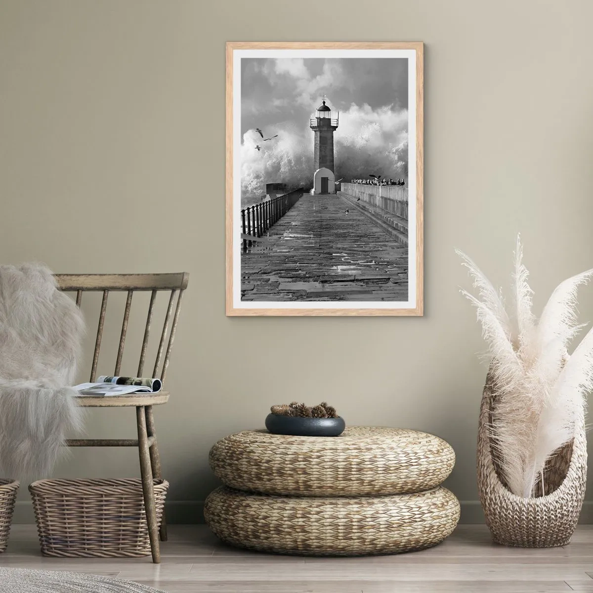 Poszter világos tölgy keretben - Rettenthetetlen - 30x40 cm