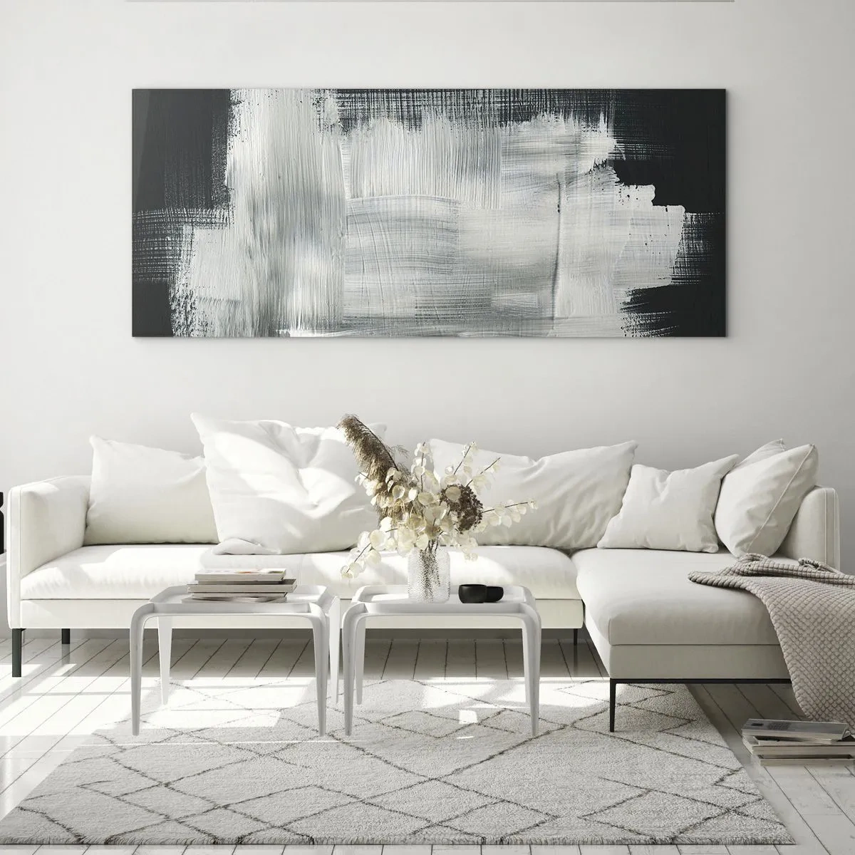 Üveg kép - Függőlegből és vízszintből szőtt - 100x40 cm