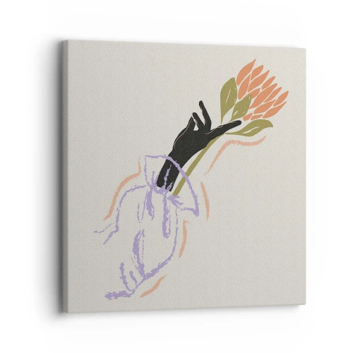 Vászonkép - Egy testvéri érintés - 30x30 cm