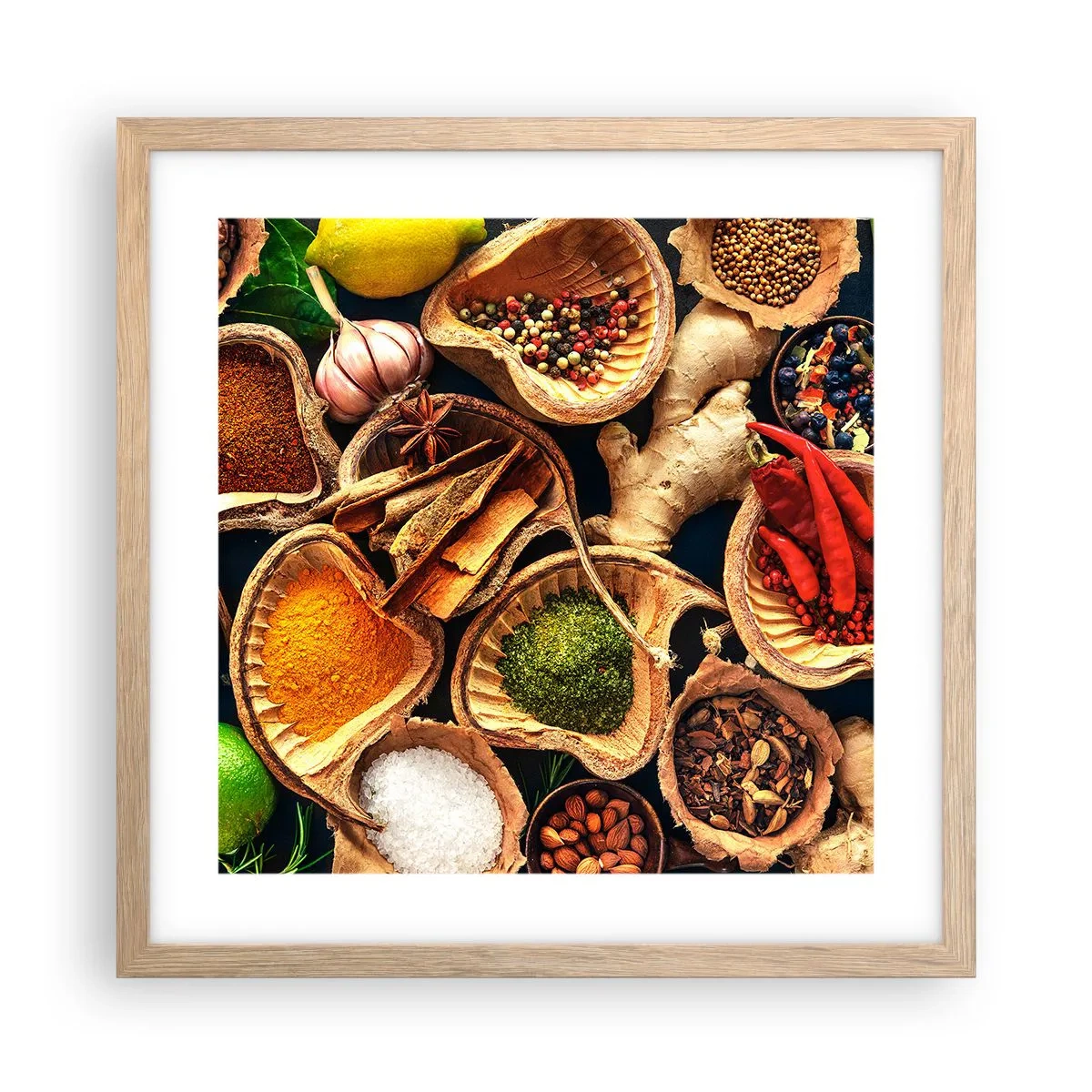 Poszter világos tölgy keretben - Vigyél, amit akarsz - 40x40 cm