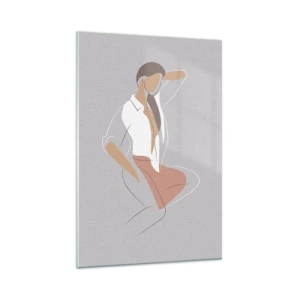 Üveg kép - Kecsesség kontúrja - 80x120 cm