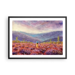 Poszter fehér keretben - A levendula világában - 70x50 cm