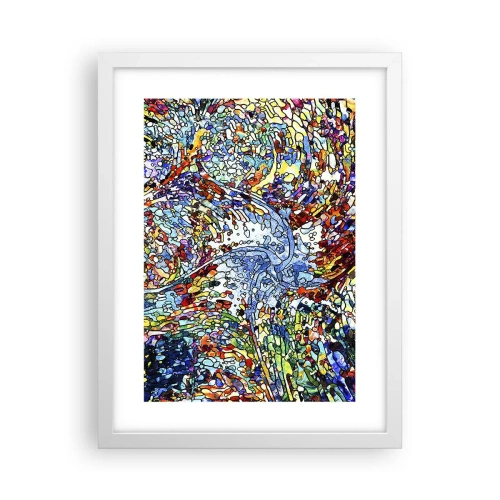 Poszter fekete keretben - Cseppes ólomüveg - 30x40 cm