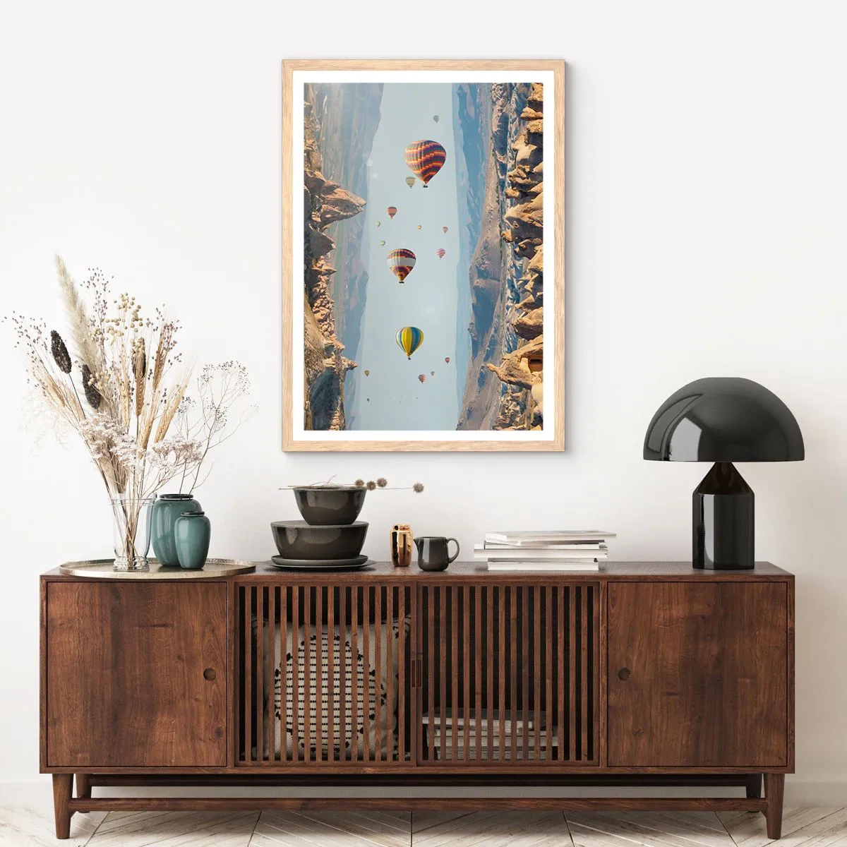 Poszter világos tölgy keretben - Itt minden lehetséges - 61x91 cm