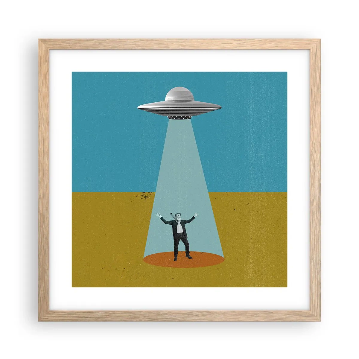 Poszter világos tölgy keretben - Közeli találkozás - 40x40 cm