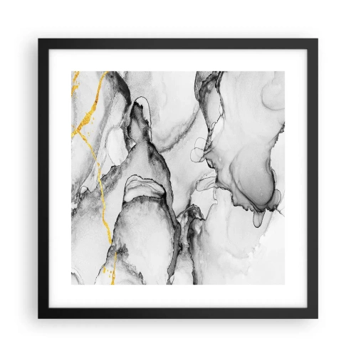 Poszter fehér keretben - Arany motívumú kompozíció - 40x40 cm