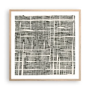 Poszter világos tölgy keretben - Szőtt kompozíció - 60x60 cm