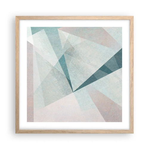 Poszter világos tölgy keretben - Nyugodtan, de dinamikusan - 50x50 cm