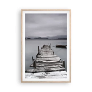 Poszter világos tölgy keretben - Holnap indulhatsz - 61x91 cm