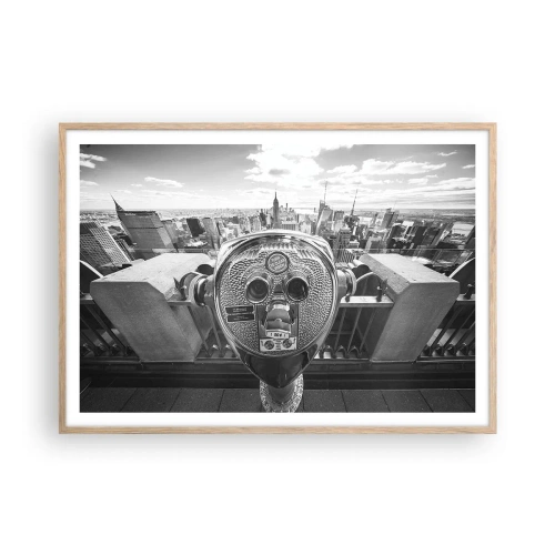 Poszter világos tölgy keretben - A városok városa - 100x70 cm