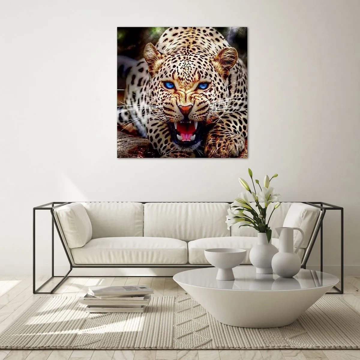 Üveg kép - A szépség nem árt a haragnak - 40x40 cm