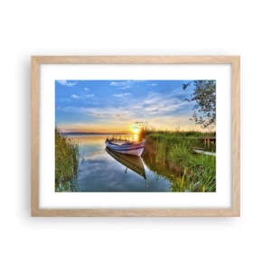 Poszter világos tölgy keretben - Beteljesült álmok öblében - 40x30 cm