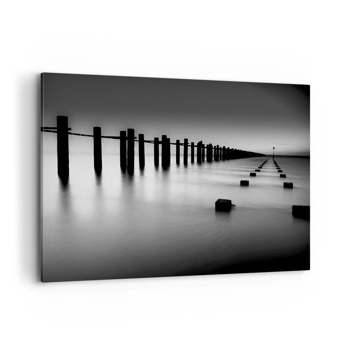 Vászonkép - Szürke távolság a ködben - 120x80 cm