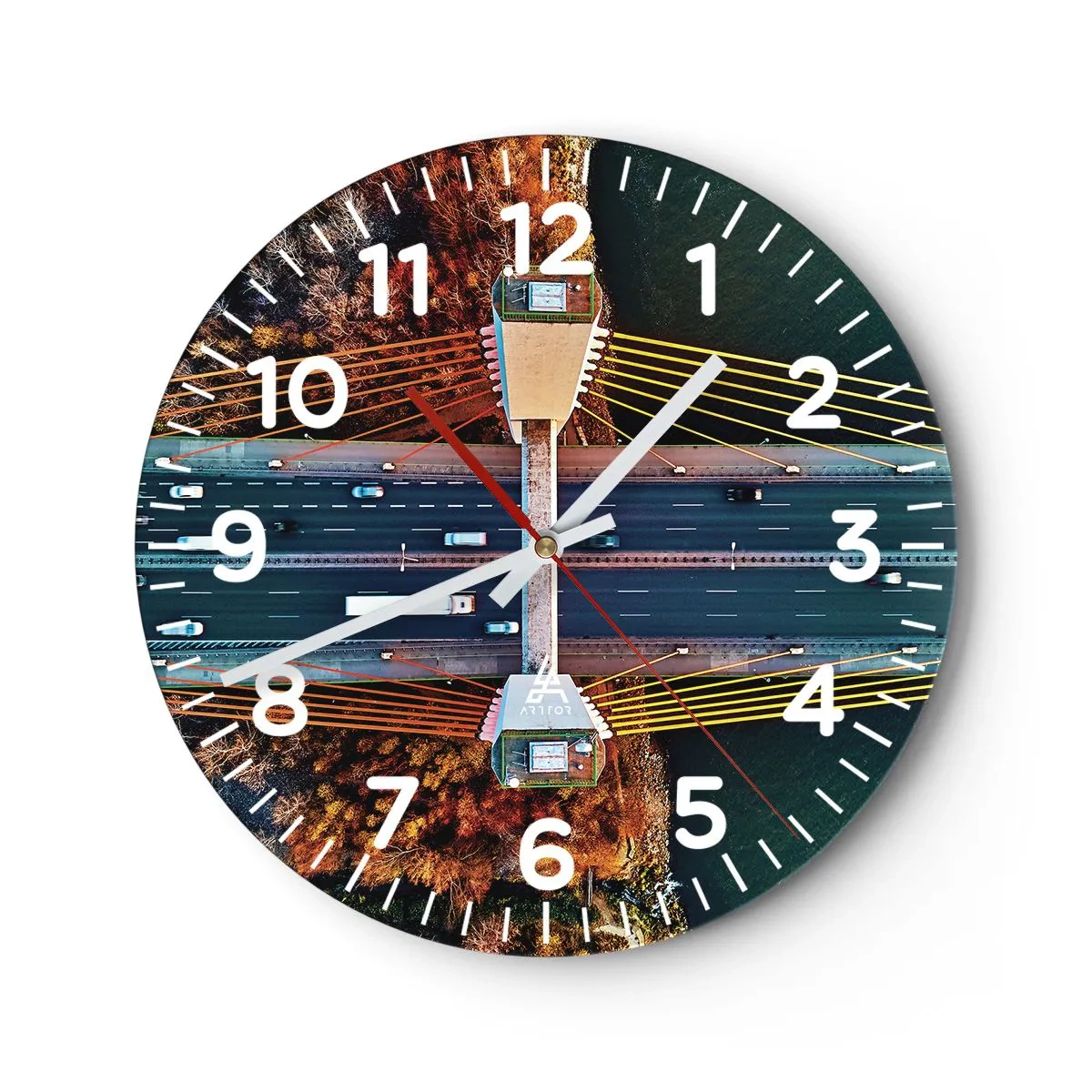 Falióra, Óra - TÚL a vizeken, túl az erdőkön - 40x40 cm