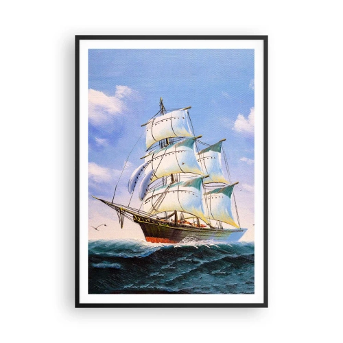 Poszter fehér keretben - Büszkén a széllel - 70x100 cm