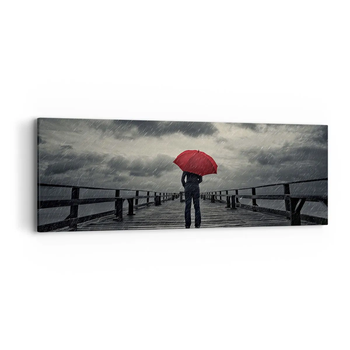 Vászonkép - Nem számít, hogy esik - 90x30 cm