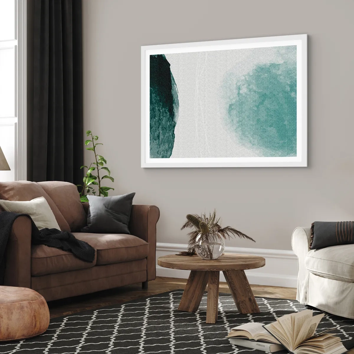 Poszter fekete keretben - Találkozás a köddel - 70x50 cm