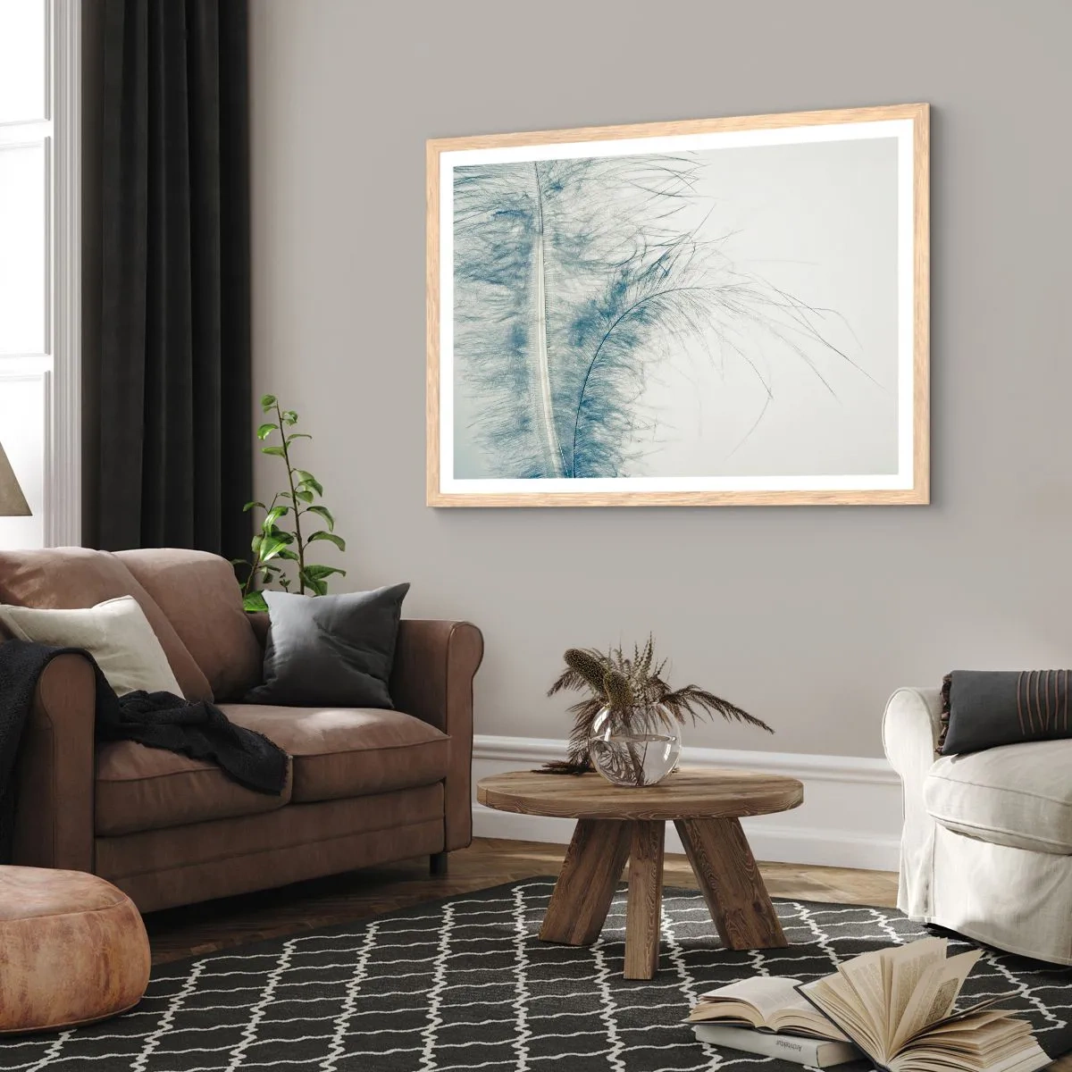 Poszter világos tölgy keretben - A természet suttogása - 100x70 cm