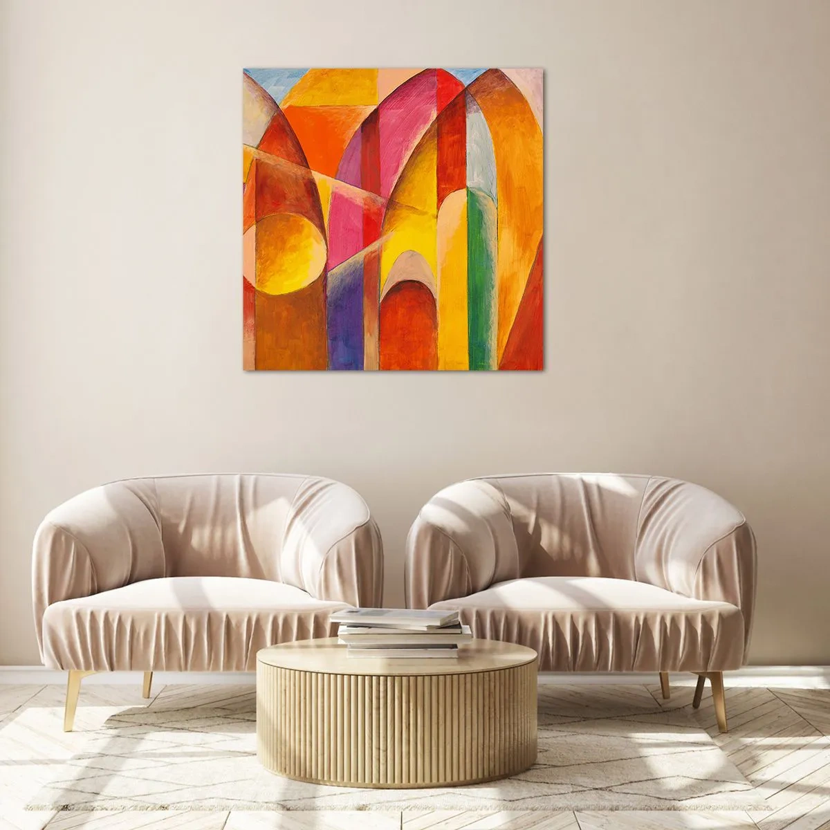 Üveg kép - A nap katedrálisa - 60x60 cm