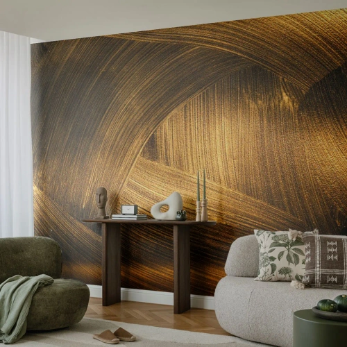 Fotótapéta Premium Canvas - Egy arany labirintusban - Absztrakció, Darab, Arany - 250x175 cm