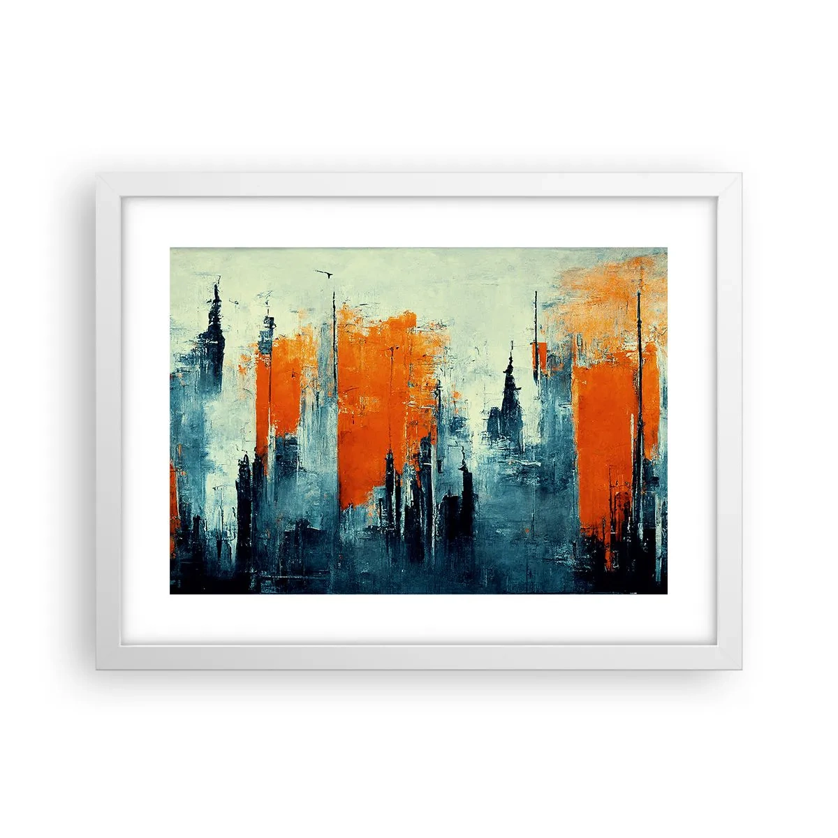 Poszter fekete keretben - Kortárs tájkép - 40x30 cm