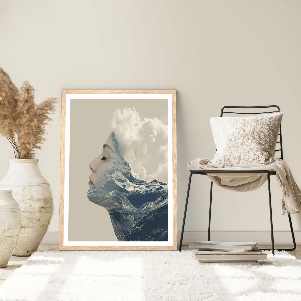 Poszter világos tölgy keretben - Az elemek szépsége - 70x100 cm