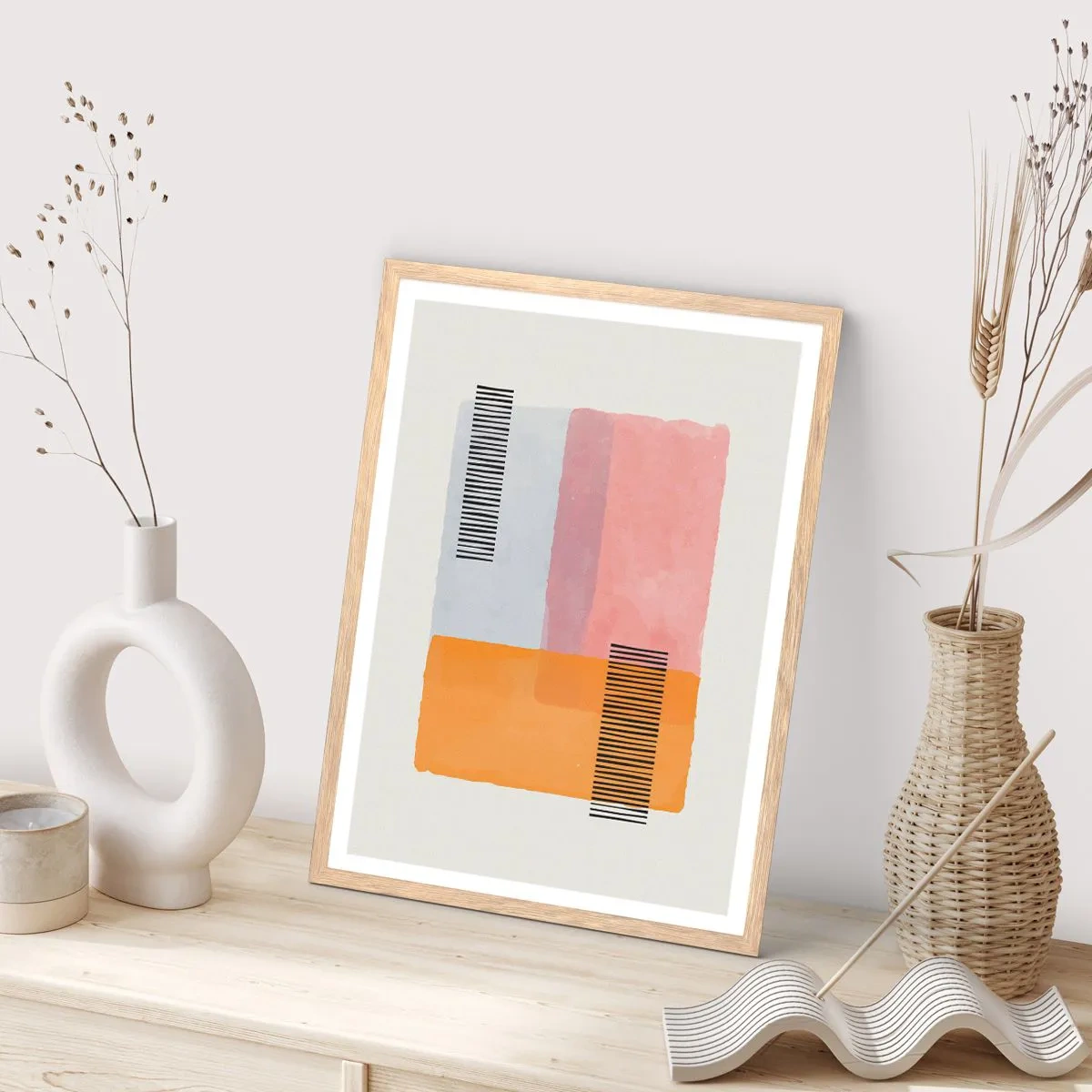 Poszter világos tölgy keretben - Saroktól sarokig - 70x100 cm