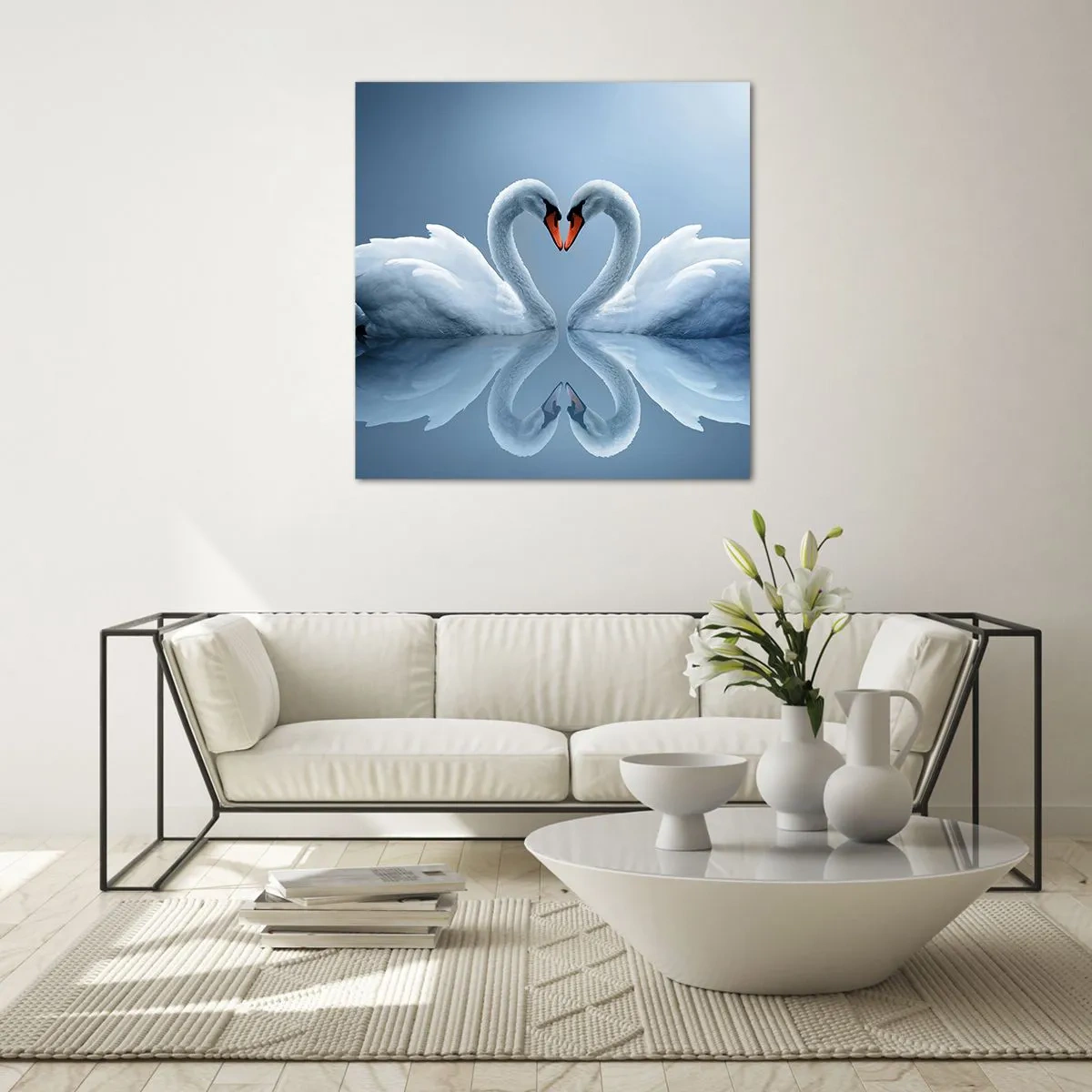 Üveg kép - Itt az ideje a szerelemnek - 70x70 cm