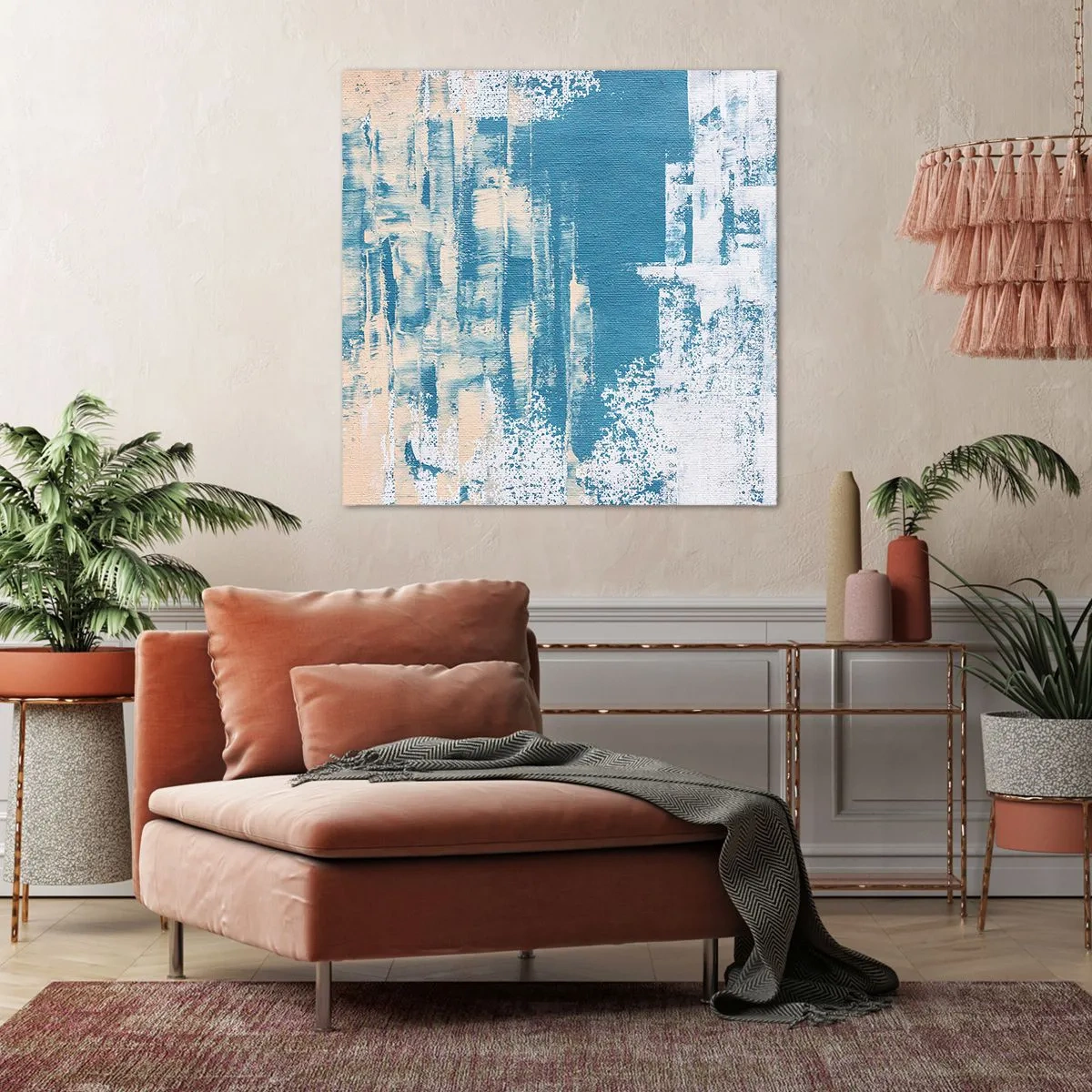 Vászonkép - Jégcsapon keresztül - 40x40 cm