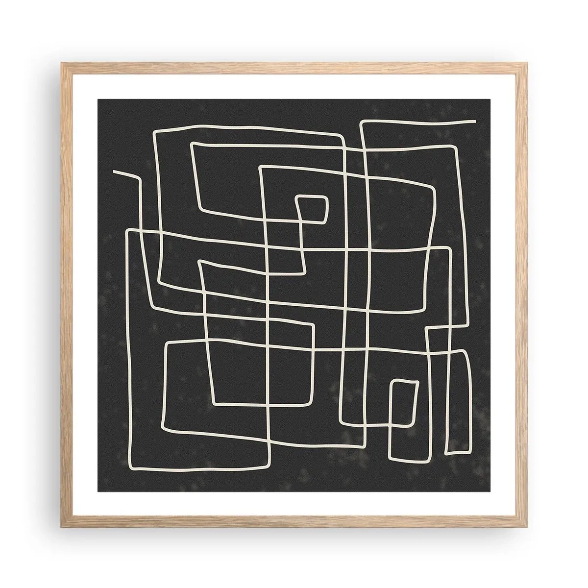 Poszter világos tölgy keretben - Nem olyan egyszerű - 60x60 cm