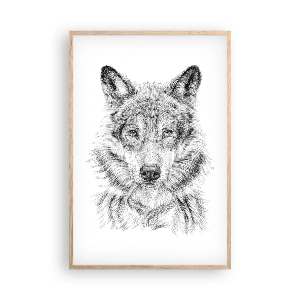 Poszter világos tölgy keretben - Született vezető - 61x91 cm